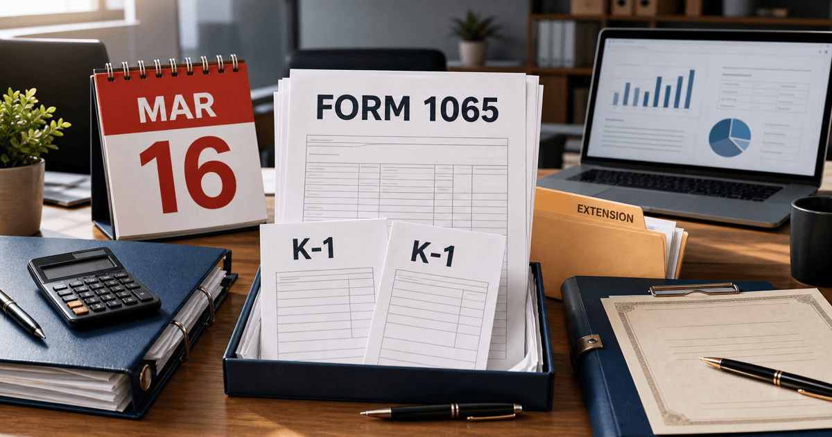 Form 1065 Deadline 2026: Partnership Due Date, K-1 Timing, Extension, and Filing Checklist feature image