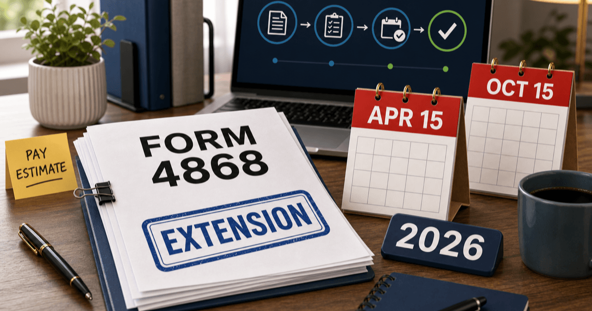 Form 4868 Deadline 2026: Tax Extension Due Date, October 15 Filing Deadline, and Payment Rules feature image