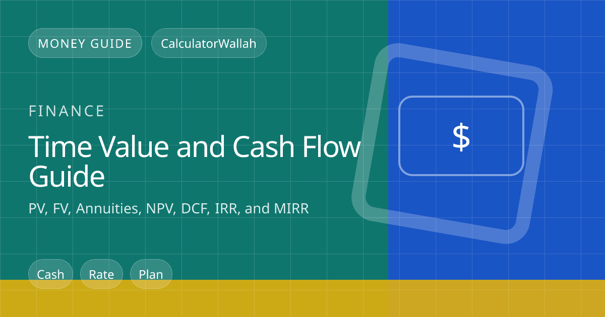 Time Value and Cash Flow Guide: PV, FV, Annuities, NPV, DCF, IRR, and MIRR feature image