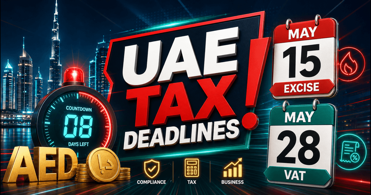 UAE: Immediate May Tax Deadlines for Excise and VAT Returns feature image